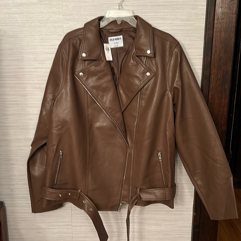 Old Navy XXL tall faux leather moto jacket